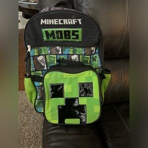 Minecraft and Dinosaurs bookbag with lunch box